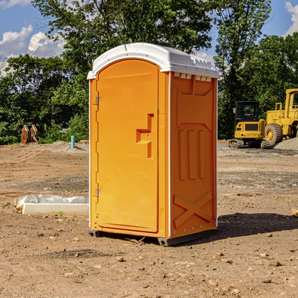 how often are the portable restrooms cleaned and serviced during a rental period in Lake Monticello